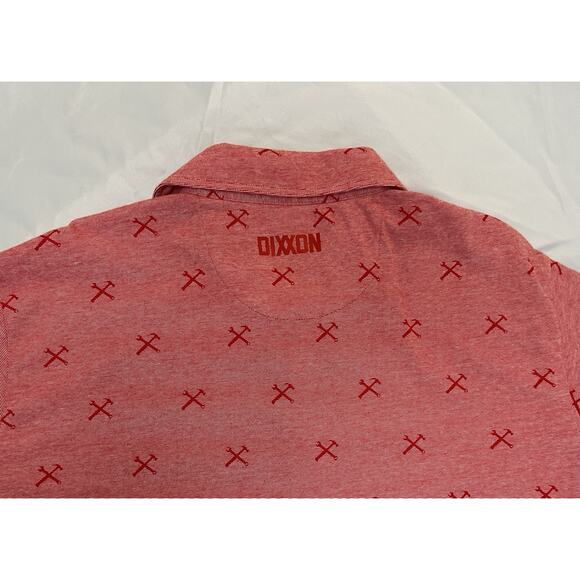 Dixon Flannel Company Heathered Red Finney Logo Premium Polo Shirt Mens Size XL - Picture 8 of 10